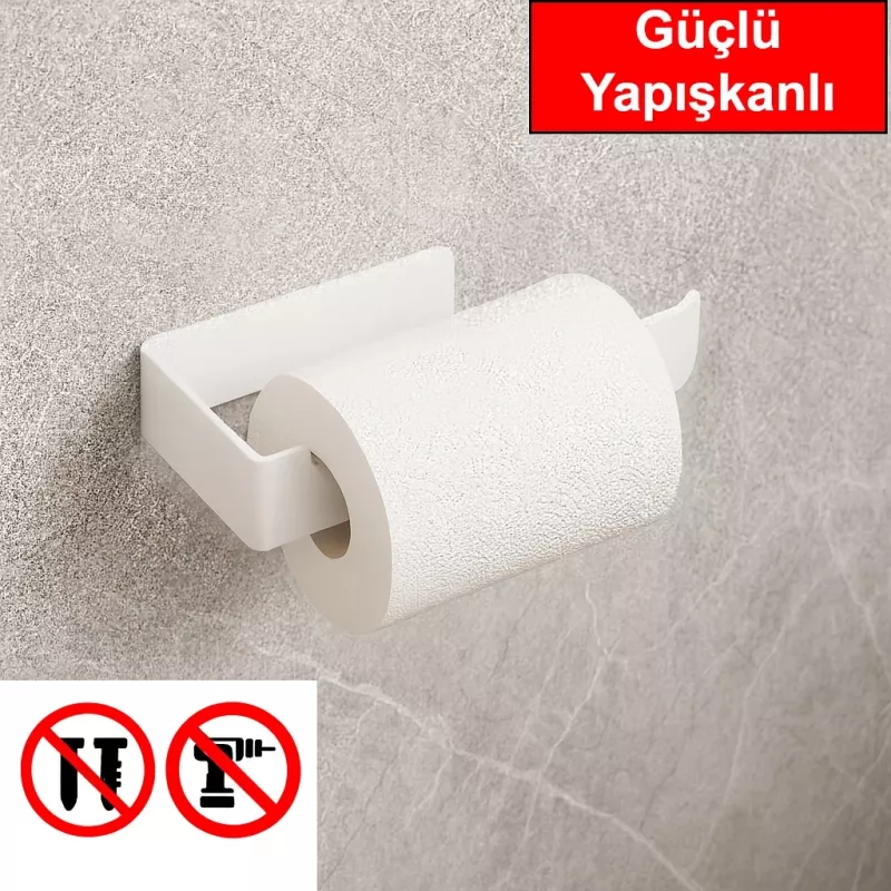 Güçlü Yapışkanlı Tuvalet Kağıdı Askısı Wc Kağıtlık Yapışkanlı Tuvalet Kağıtlığı Yapışkanlı