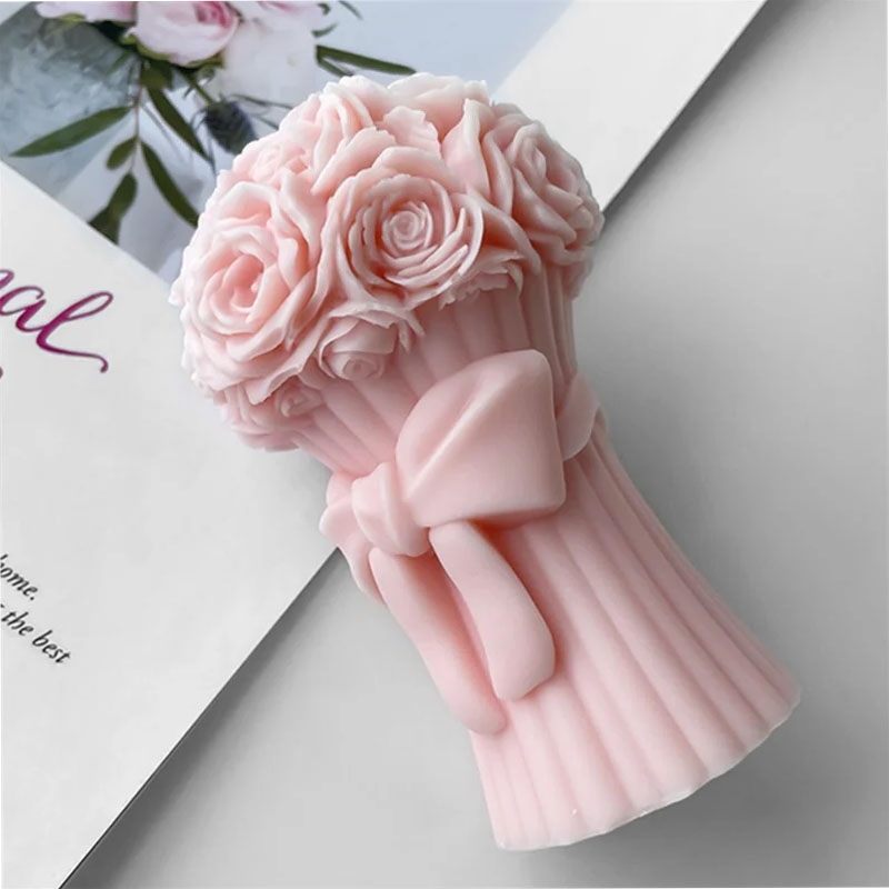 Buket Çiçek Silikon Mum Kalıbı