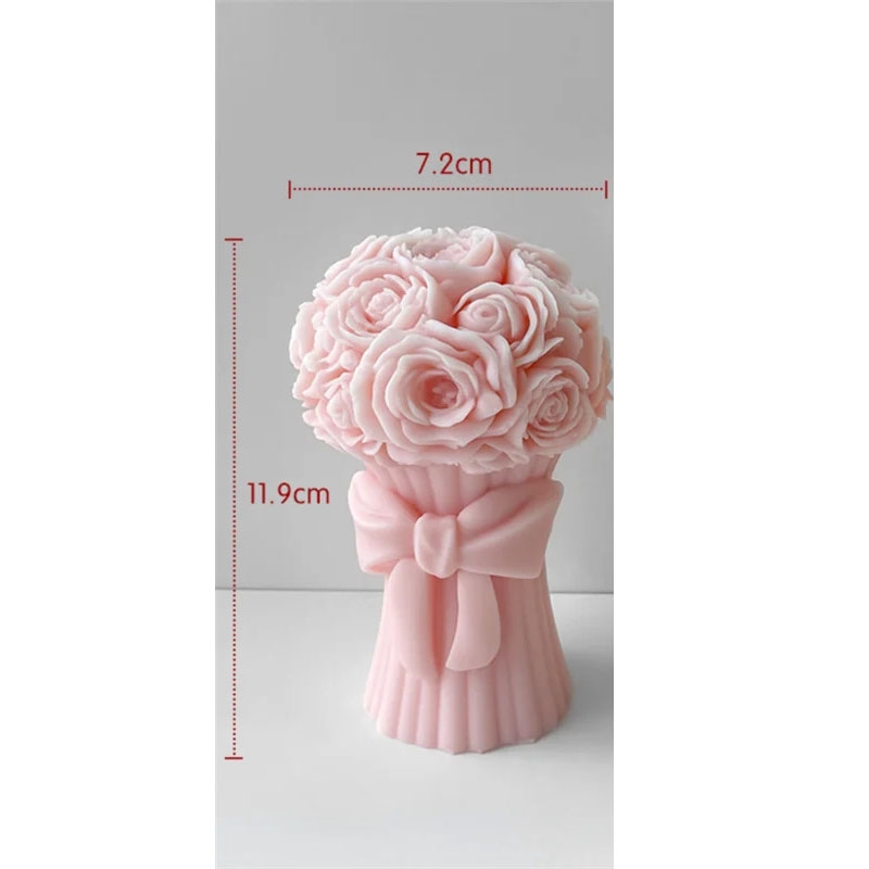 Buket Çiçek Silikon Mum Kalıbı