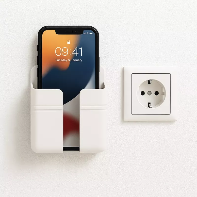 2 Adet Güçlü Yapışkanlı Çok Amaçlı Telefon, Kumanda Tutacağı Telefon Ve Kumanda Standı Beyaz