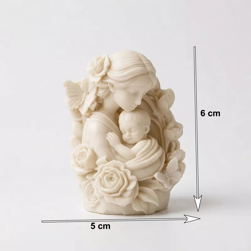 Anne Çocuk Mum, Beton, Sabun, Polyester, Poliüretan ve Kokulu Taş Silikon Kalıbı