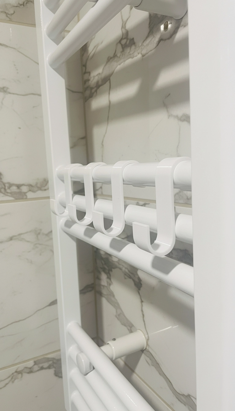 Havlupan askı Bornoz, havlu, kıyafet askısı-Havlupan duşa kabin askı aparatı 4 adet
