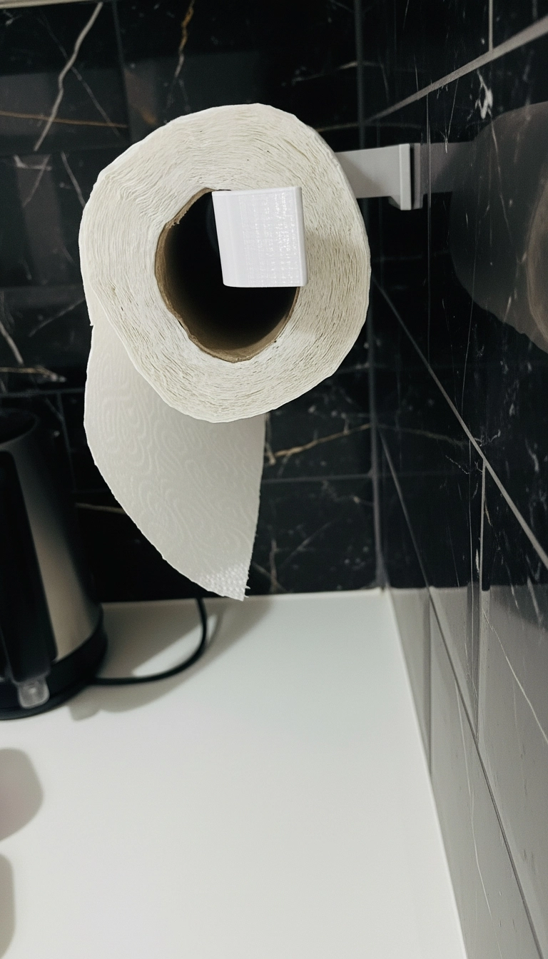 Güçlü Yapışkanlı Plastik Kağıt Havlu Askılığı Kağıt Havluluk Rulo Havluluk Peçetelik Beyaz Renk