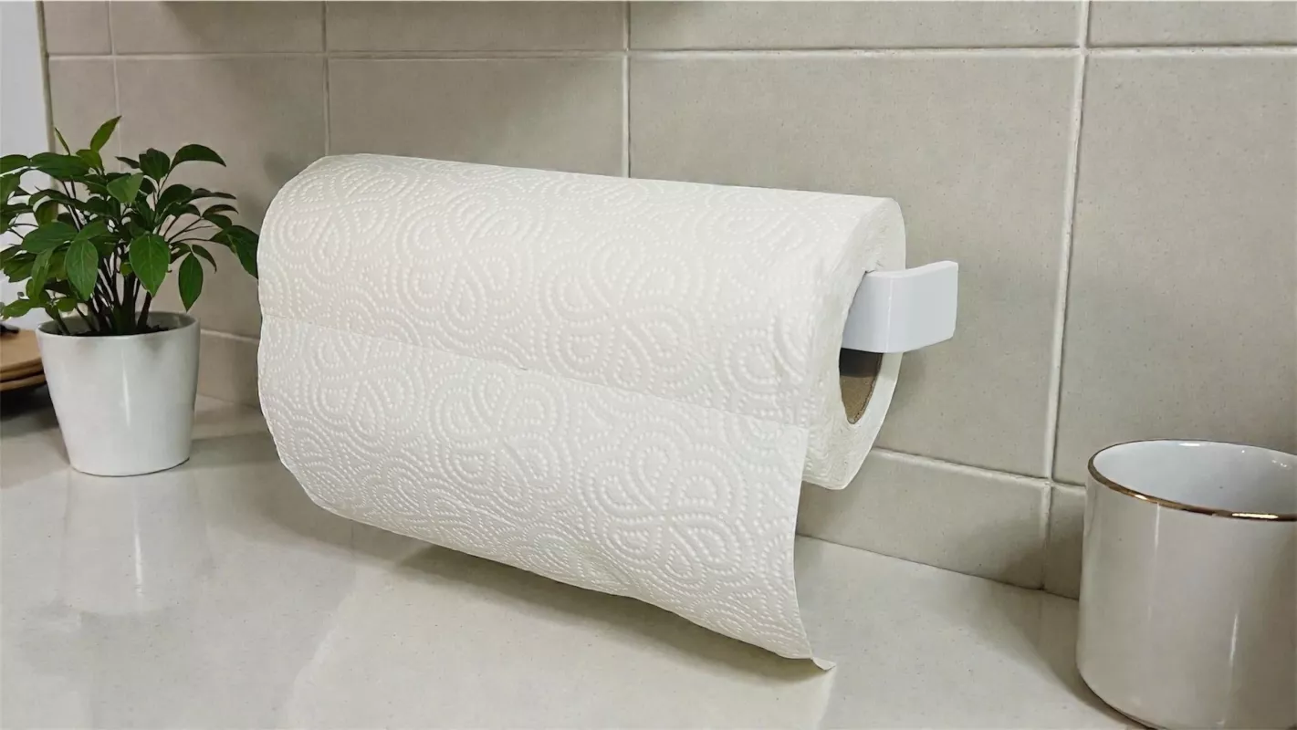 Güçlü Yapışkanlı Plastik Kağıt Havlu Askılığı Kağıt Havluluk Rulo Havluluk Peçetelik Beyaz Renk