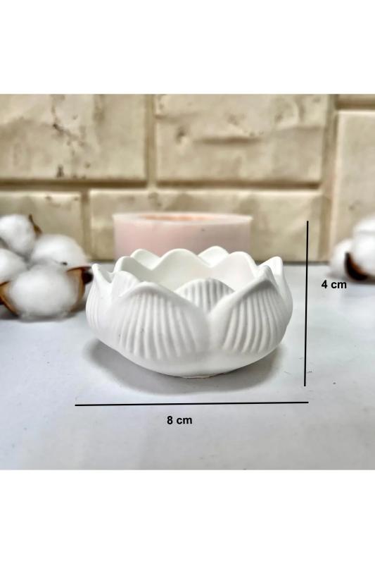 Lotus Çiçeği Mumluk Silikon Mum Kalıbı