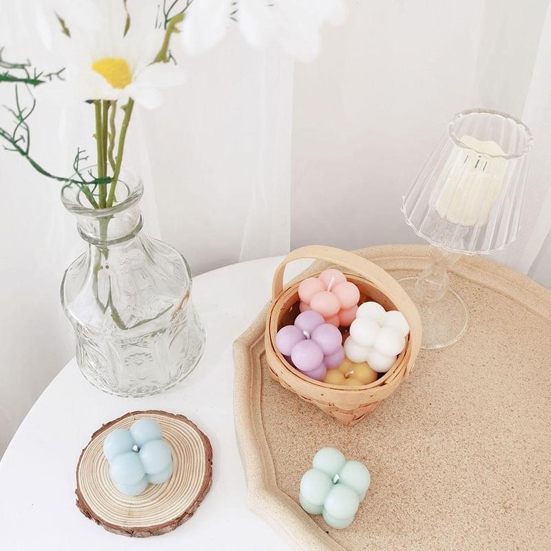 Kare Bubble Ve Mini Bubble Silikon Mum Kalıbı Seti