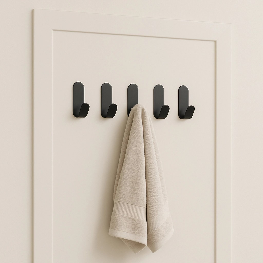 Güçlü Yapışkanlı Askılık 5 Adet Kapı Arkası Bornoz Askılığı Mutfak Askı Banyo Askılık