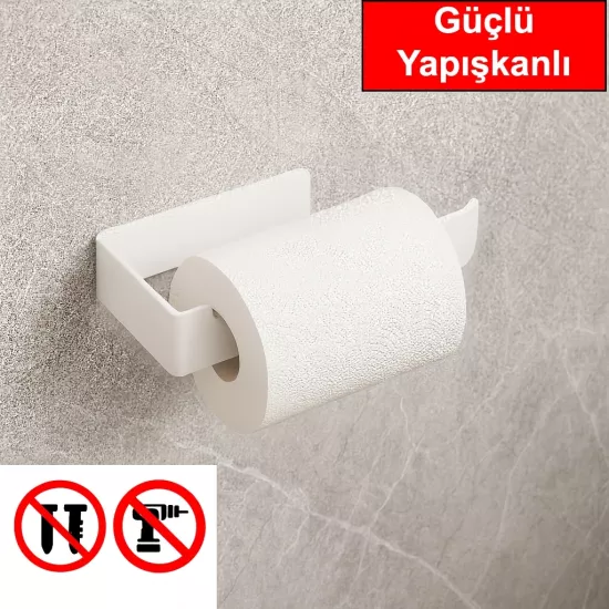 Güçlü Yapışkanlı Tuvalet Kağıdı Askısı Wc Kağıtlık Yapışkanlı Tuvalet Kağıtlığı Yapışkanlı