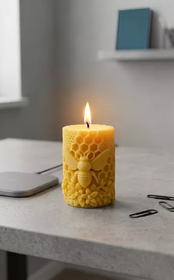 Arı Petek Ve Çiçek Temalı Silikon Kalıbı