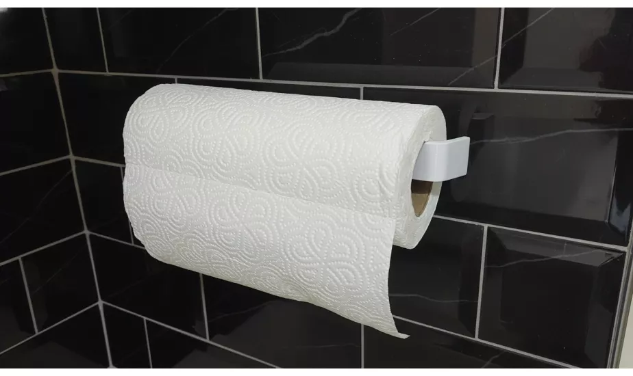 Güçlü Yapışkanlı Plastik Kağıt Havlu Askılığı Kağıt Havluluk Rulo Havluluk Peçetelik Beyaz Renk