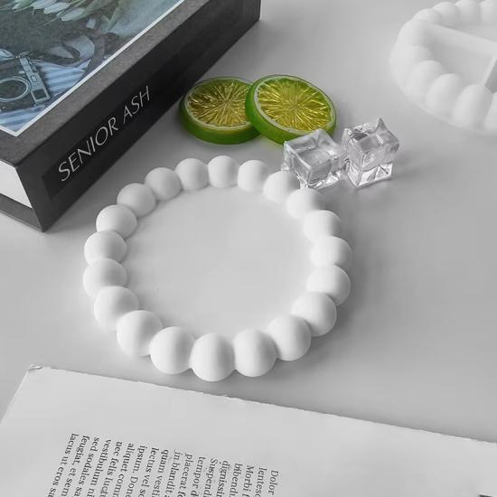 Yuvarlak Bubble Tabak Silikon Mum Kalıbı