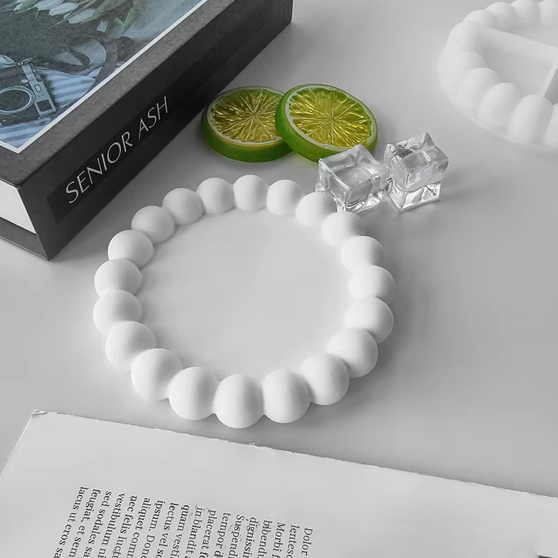 Yuvarlak Bubble Tabak Silikon Mum Kalıbı