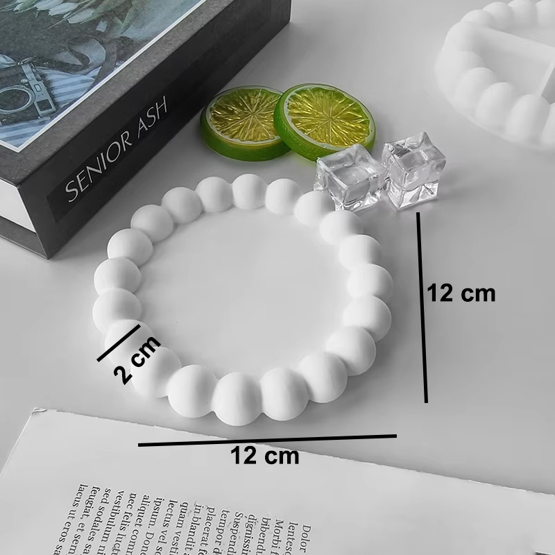 Yuvarlak Bubble Tabak Silikon Mum Kalıbı
